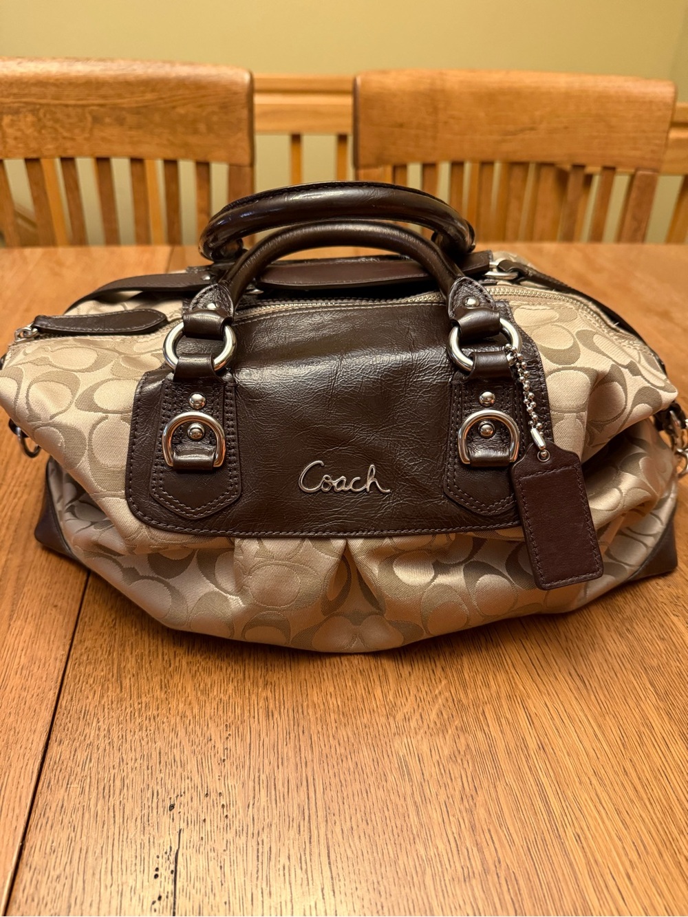 Coach Ashley Signature Bag with detachable strap